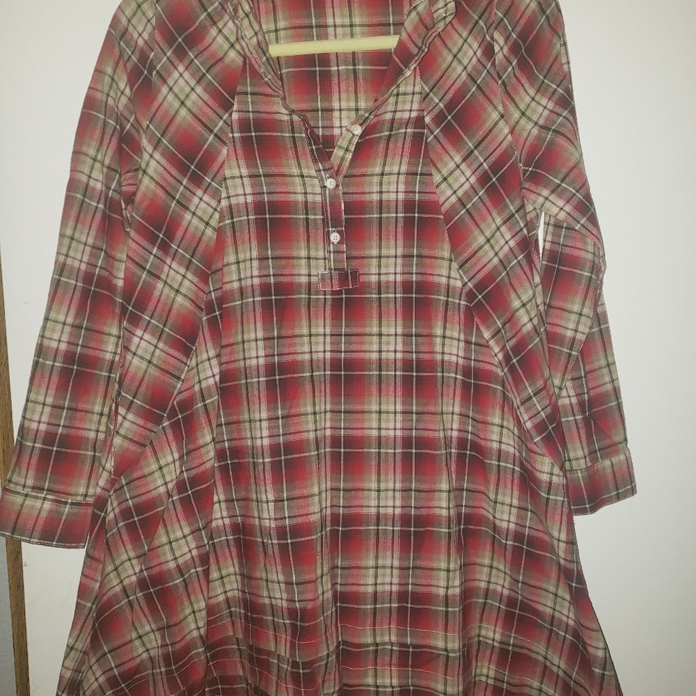Cute autumn plaid a lined fall dress shirt